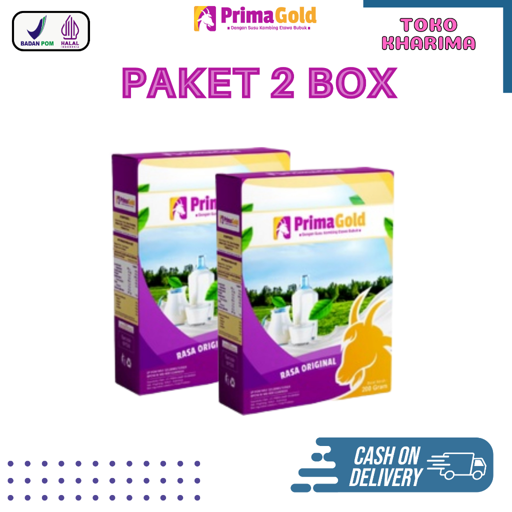 

2 BOX Susu Kambing PRIMA GOLD 200gr Susu Milk Dairy