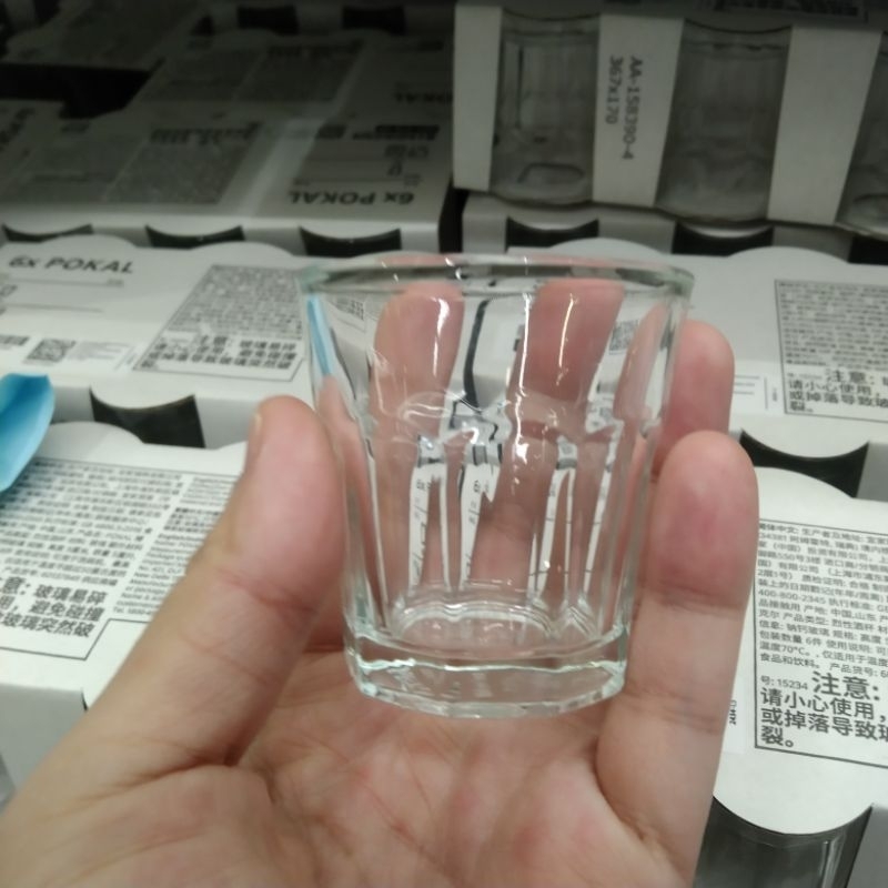 1Pc Satuan gelas Sloki shot Glass Gelas Kecil Anggur Jamu Gula gelas dessert 50ml gelas lilin