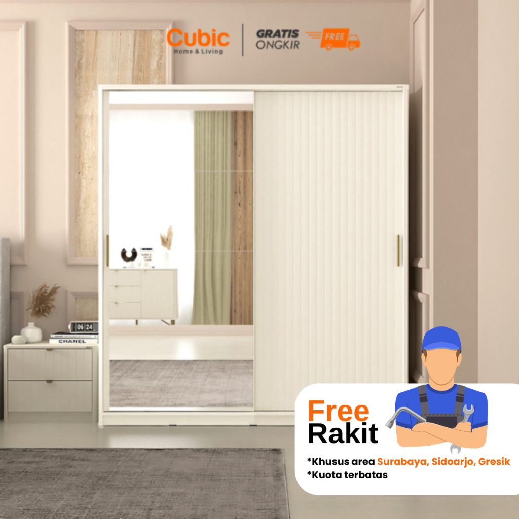 Cubic Lemari Sliding / Lemari Pakaian - Avanti MUNICH SL 200
