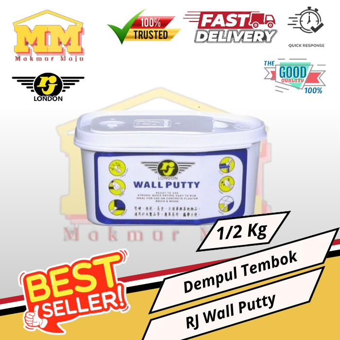 Plamir Dempul Tembok Wall Putty RJ 500 Gram