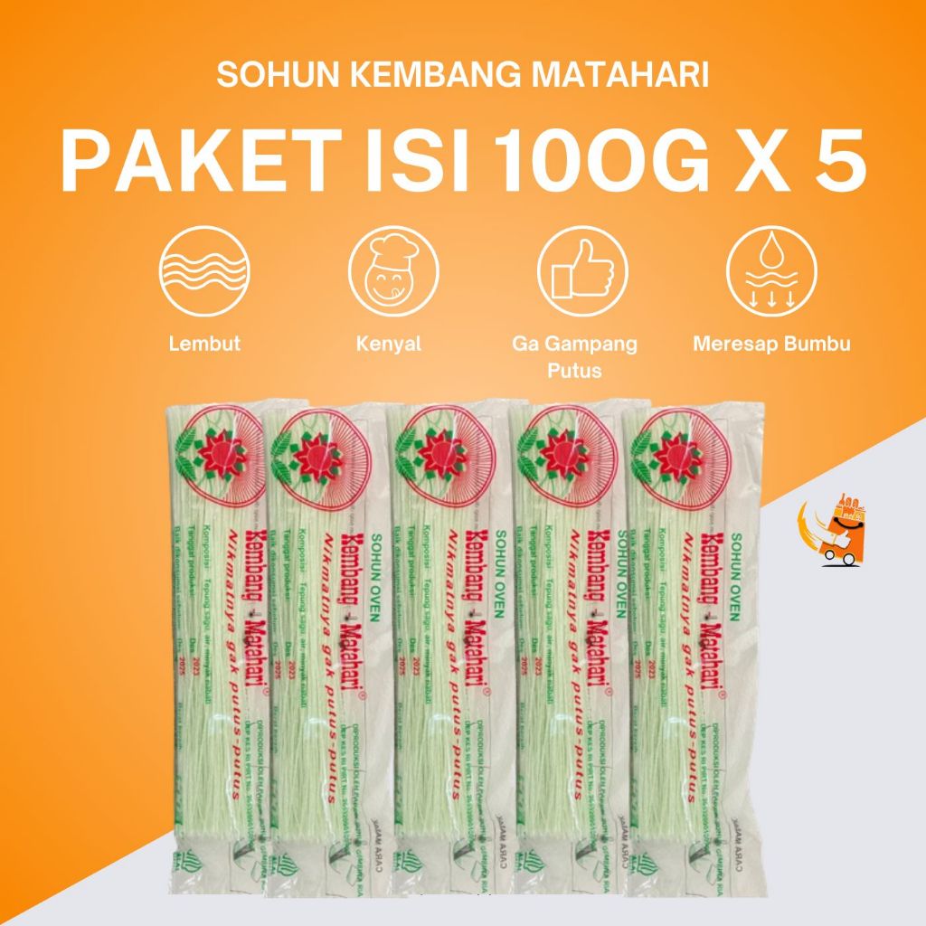 

Sohun Kembang Matahari Oven 100GR x 5 / Sohun Lembut / Sohun Oven Terbaik