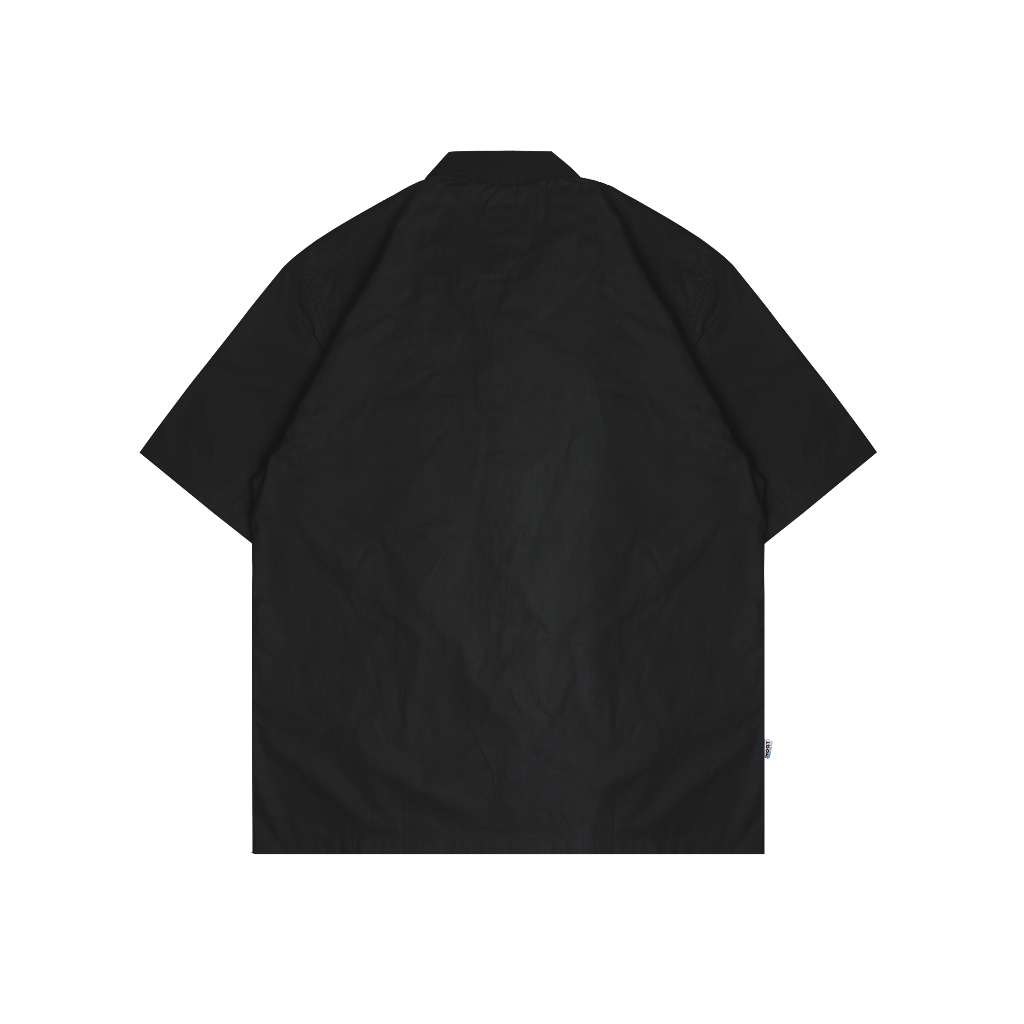 Troy Company Short Shirt Black Montague - Kemeja Polos Lengan Pendek Pria Hitam KMJ 2938