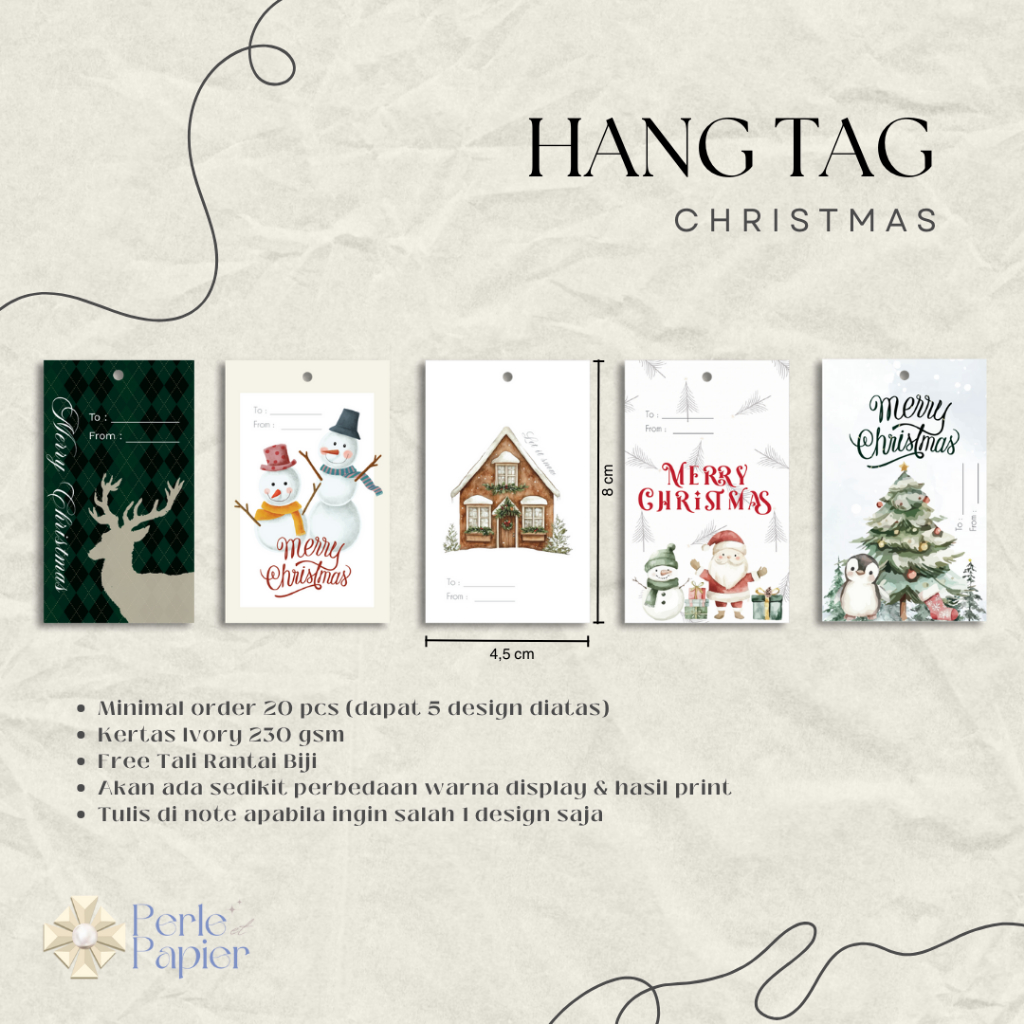 

Hang Tag Natal / Christmas Hang tag (10 pcs)