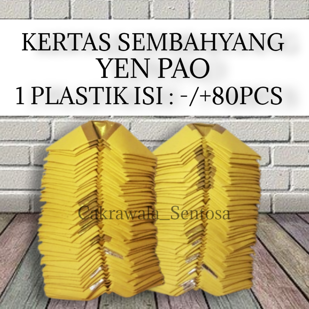 Kertas Sembahyang Kertas Lipat Yen Pao Perak Isi 80Pcs