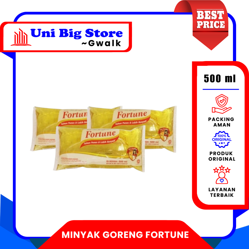

MINYAK GORENG FORTUNE KELAPA SAWIT VITAMIN 4 - 500 ml