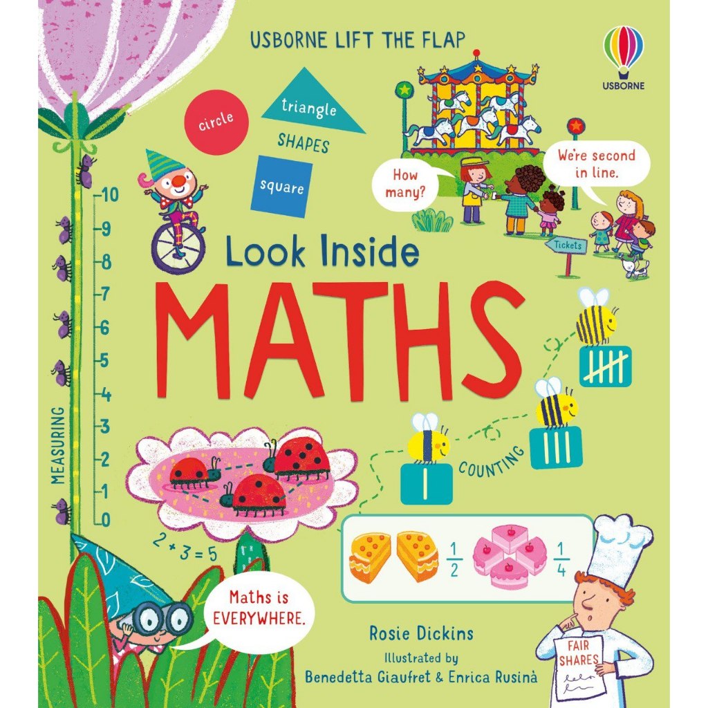 [SEGEL] Usborne Look Inside Maths - Buku Boardbook Edukasi Anak Import