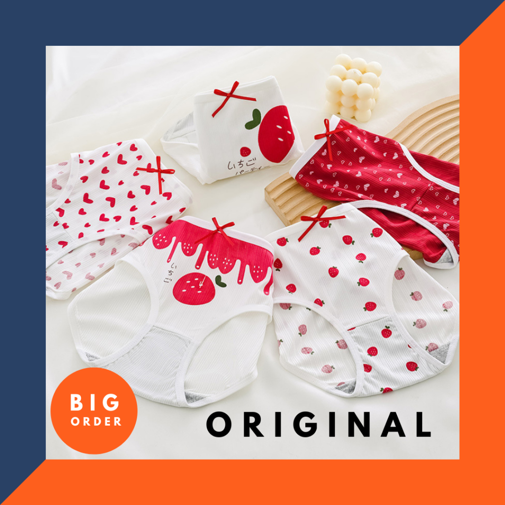 CD WANITA CELANA DALAM MOTIF STRAWBERRY- CD53