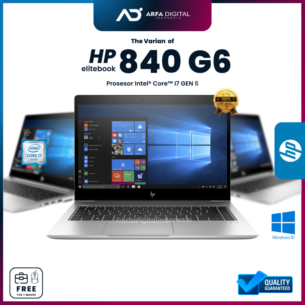 Laptop Hp Elitebook 840 G6 Core i7 Gen 8 Ram 32GB SSD 256GB Murah Bergaransi