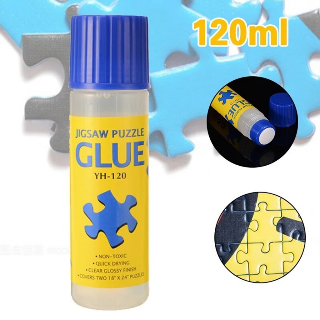

Lem teka-teki 120ml buatan tangan siswa, tidak beracun, tidak berasa, cepat kering, cocok untuk teka-teki kertas