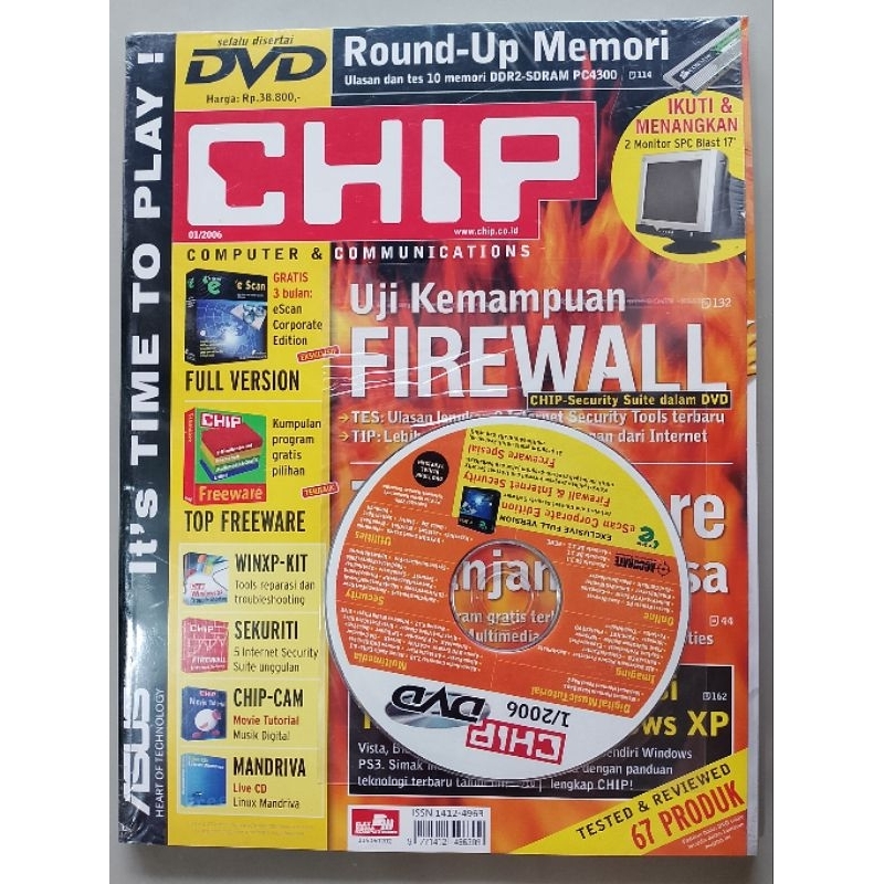 MAJALAH COMPUTER CHIP UJI KEMAMPUAN FIREWALL LENGKAP DVD