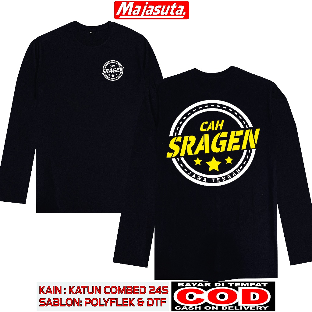 KAOS CAH SRAGEN M1 //KATUN COMBED 24S BISA COD//KAOS DISTRO//KAOS KOMUNITAS