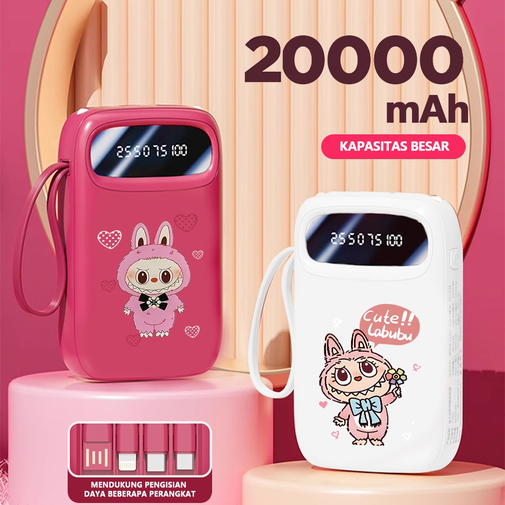 Mini size Rabbit Monster Powerbank Portable 20000 mAh with 4 usb fast charging Dual Input Port Type 