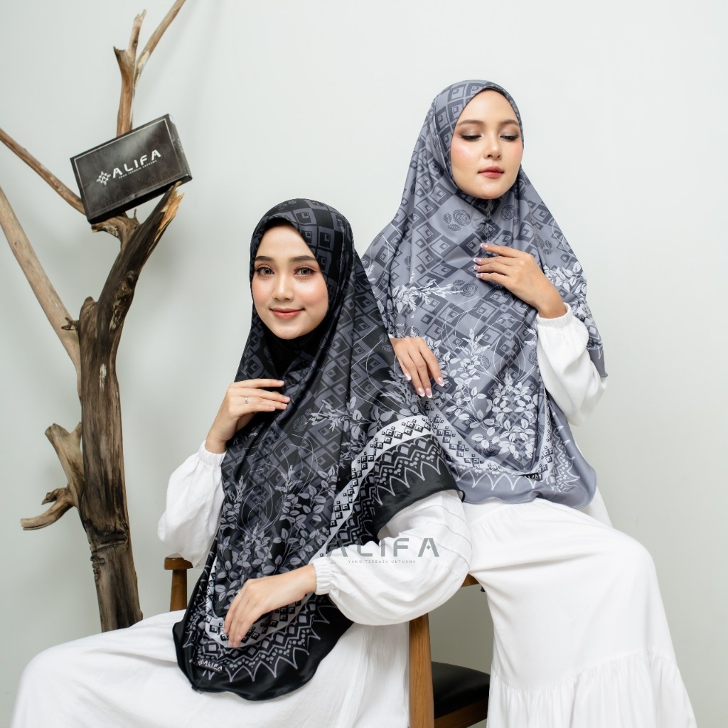 Hijab Instan Jumbo Sublim Motif Salwa non Pet Hijab Instan Syari Hijab Syari Bergo Syari bergo terba