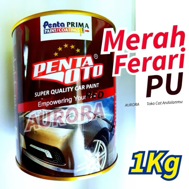 Cat Merah Ferari PU Penta Oto Super Gloss Ferrari Red 1Kilo