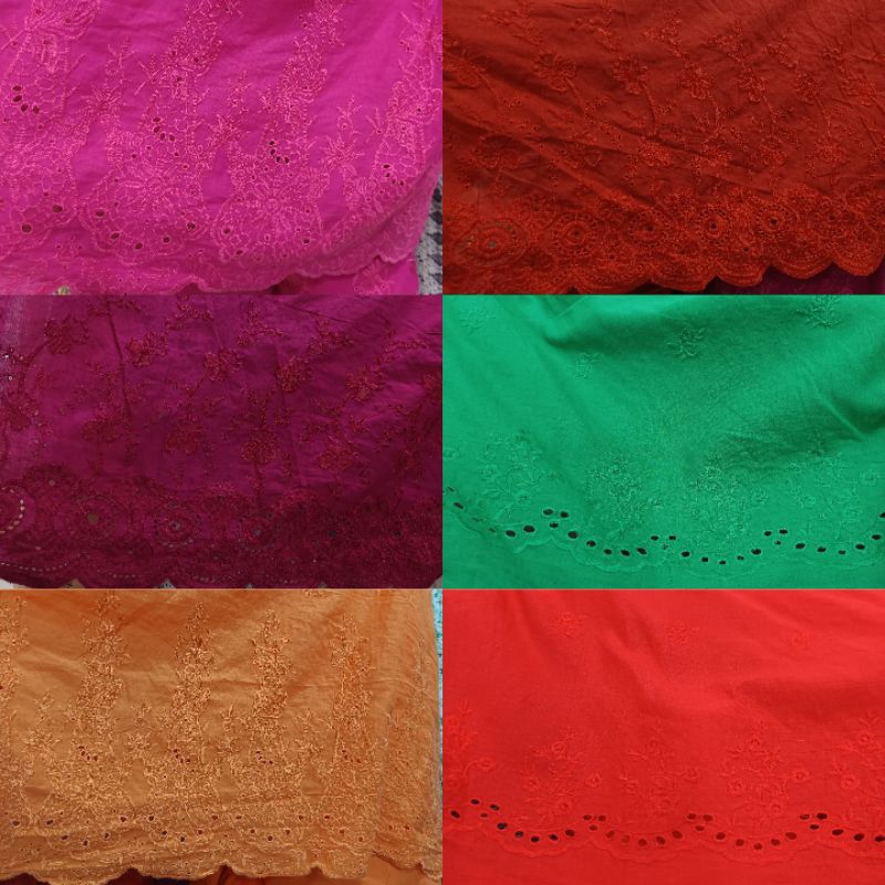 BAHAN KAIN COTTON BORDIR SATU SISI/KAIN BORDI/KAIN COTTON