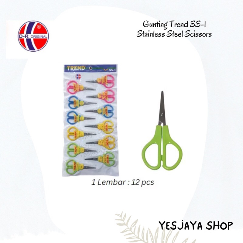 

{12 pcs} GROSIR Gunting Anak Trend SS / Gunting Renteng Warna isi 12 pcs / Gunting Anak Lusinan