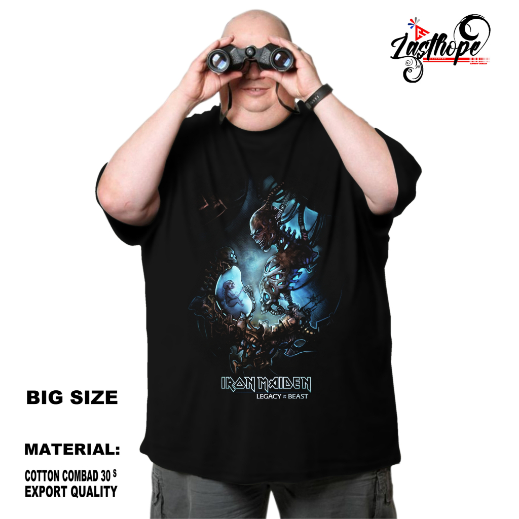 Kaos Band IRON MAIDEN Baju Pria Jumbo Metal XXL 3XL 5XL 7XL