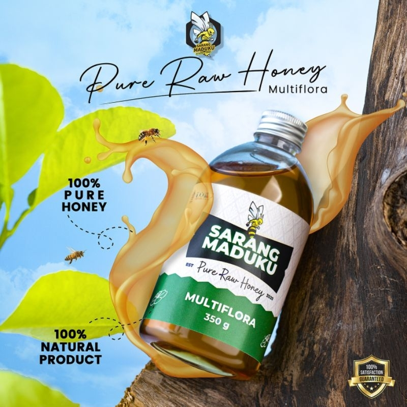 

Sarang Maduku - Madu Multiflora - Madu Asli - Madu Murni Raw Honey - Madu Asli 100% Tanpa Campuran - 350g