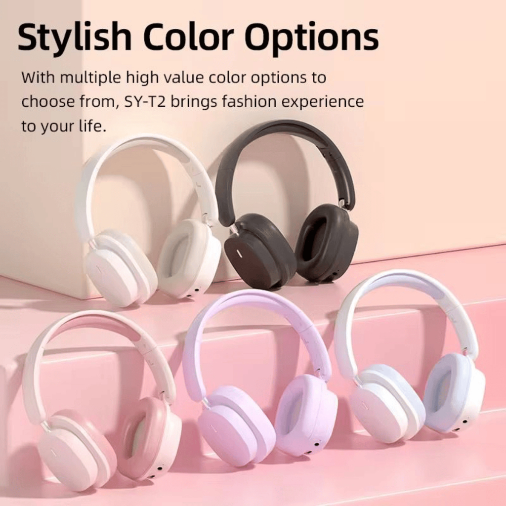 SY-T2 Earphone Bluetooth Wireless Headset Gamer Headphone ENC Noise Canceling Support TF Card