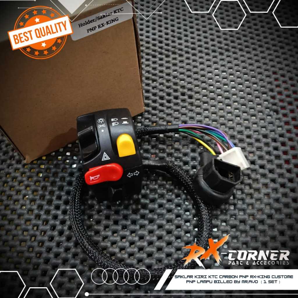 SAKLAR KIRI KTC CARBON PNP RX KING RXKING RXS SOKET H4