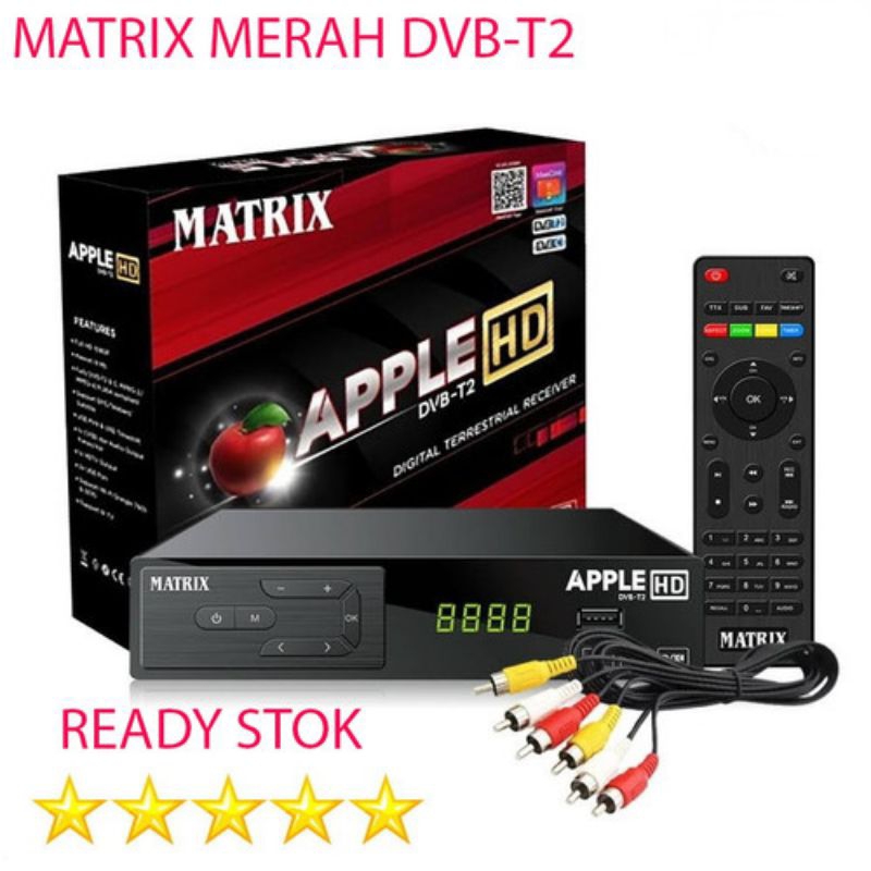 Matrix Merah DVB-T2 TV Digital Receiver Apple HD