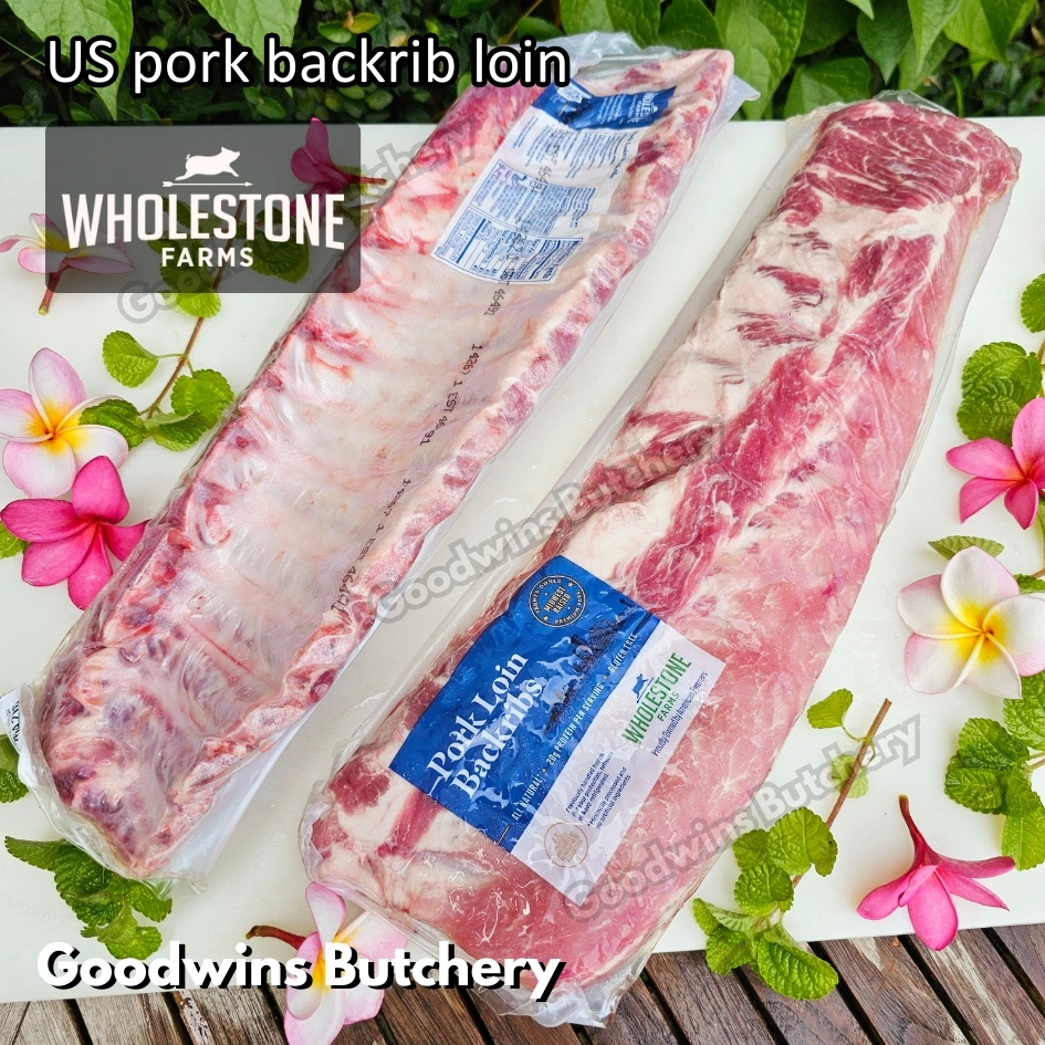 

Pork baby backrib imported baikut tulang iga babi US berkshire Smithfield Farmland WholeStone Coren Spain frozen back rib