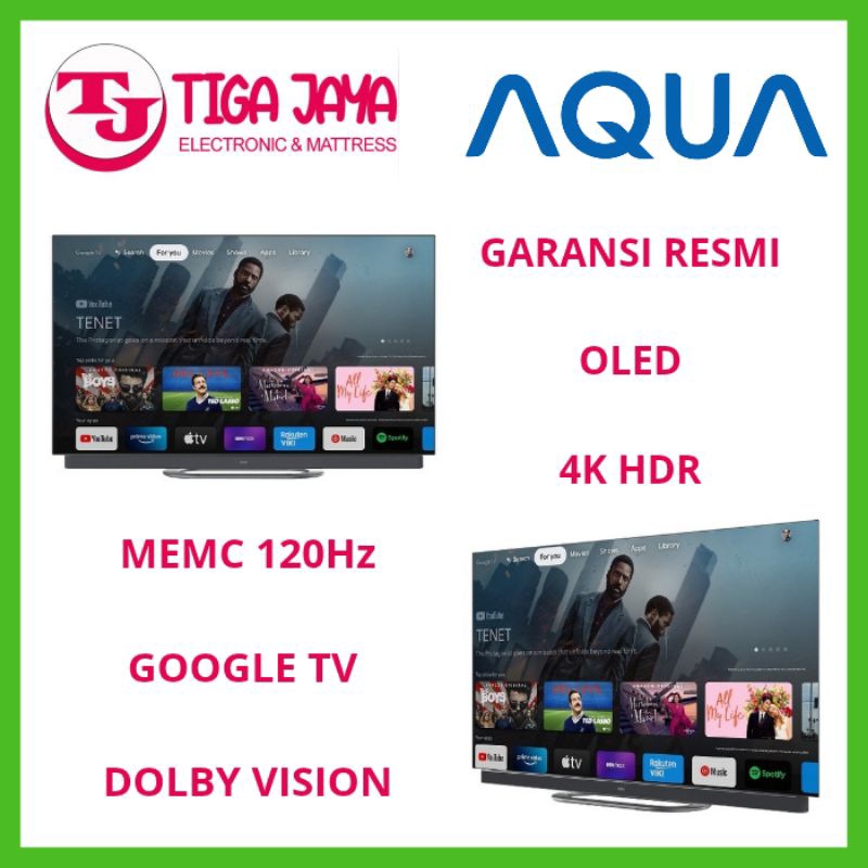 AQUA AQT65C900UX OLED TV 65 INCH 4K HDR GOOGLE TV AQUA AQT 65C900UX