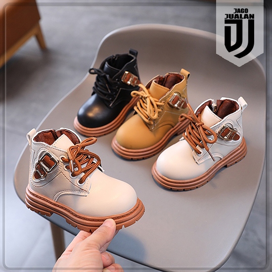 Sepatu Boots Tali Anak usia 1 2 3 4 5 tahun Variasi Gesper / Sepatu Boots Fashion Anak Laki Laki Per