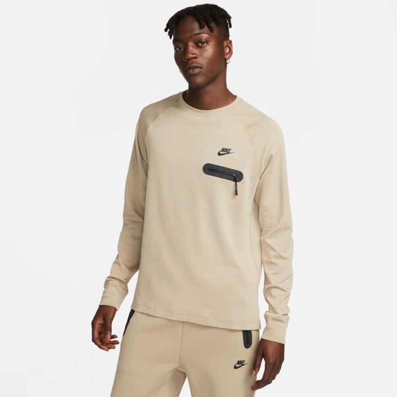 KAOS LENGAN PANJANG MENS AS M NK TECH LS TOP beige