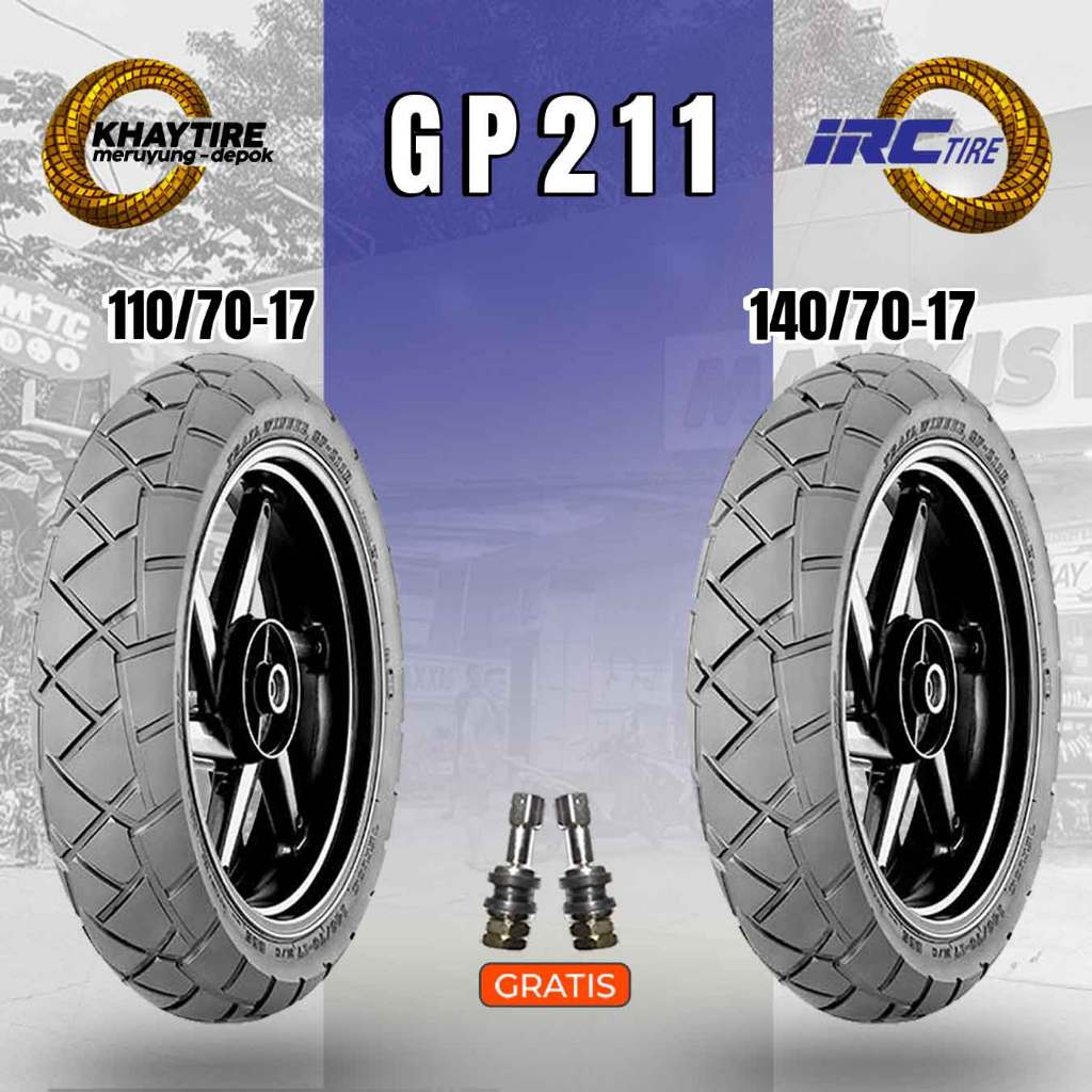 Paket Ban Motor Touring IRC GP-211 110/70-17 dan 140/70-17 Tubeless