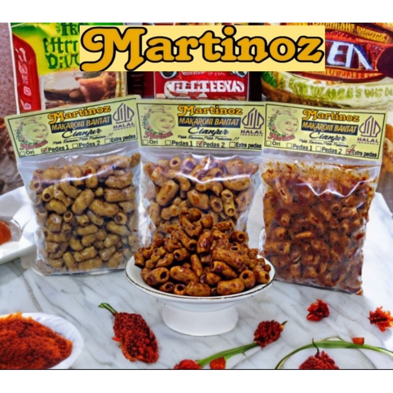 

50gr Makaroni Bantet Martinoz Makroni Cap Koki Makroni Bantat Cap koky Makanan Ringan Cemilan Pedas Terlaris Termurah Makanan ringan Rekomendasi