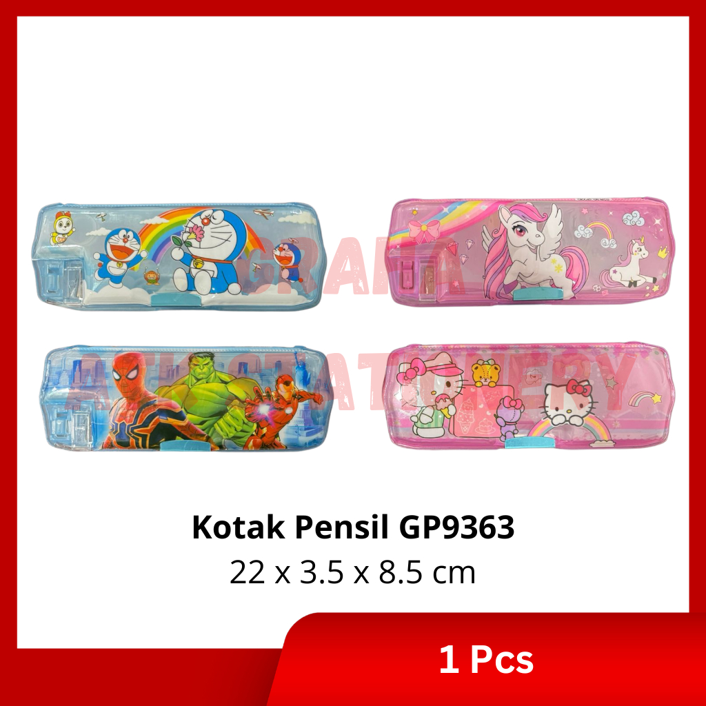 

Kotak Pensil + Rautan Magnet Murah GP9363 / Tempat Pensil / Pencil Case + Rautan Magnet GP9363