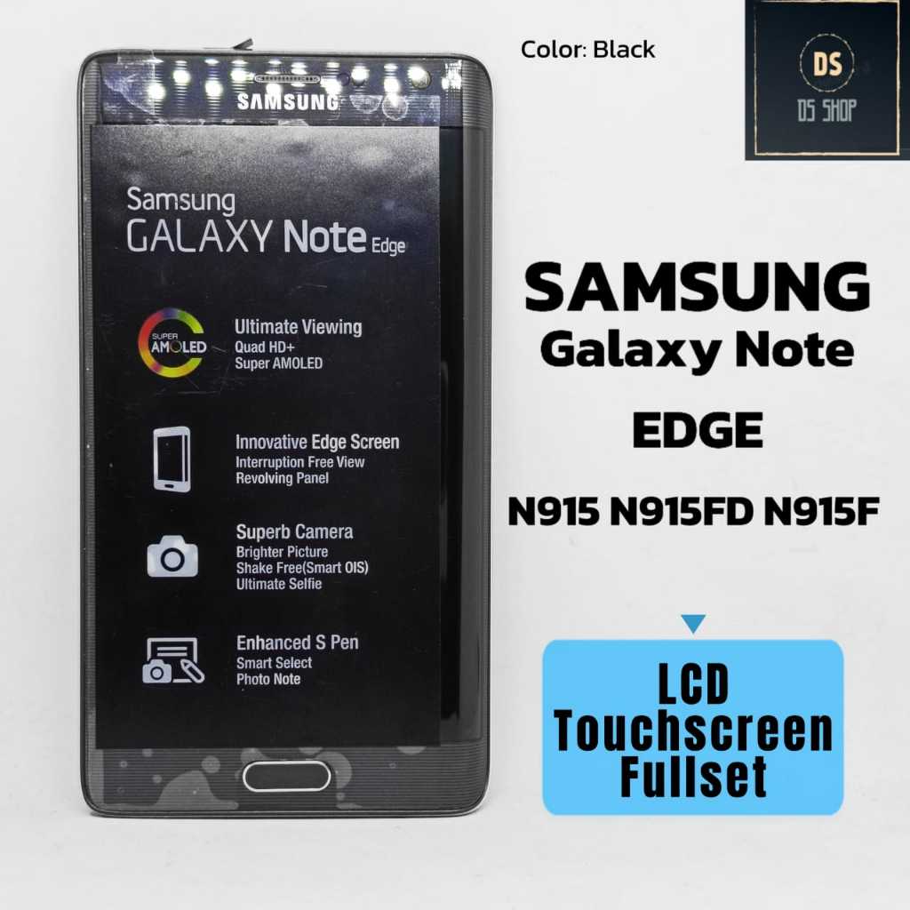 LCD TOUCHSCREEN + FRAME FULLSET SAMSUNG GALAXY NOTE EDGE N915 N915F N915FD HITAM MINUS