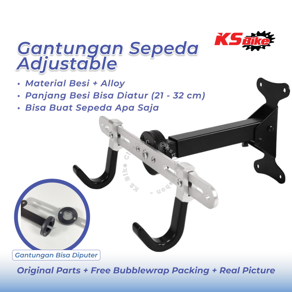 Gantungan Sepeda Dinding Besi Adjustable Bisa Diatur Bike Wall Hook Hanger DUUTI Gantungan Sepeda Di