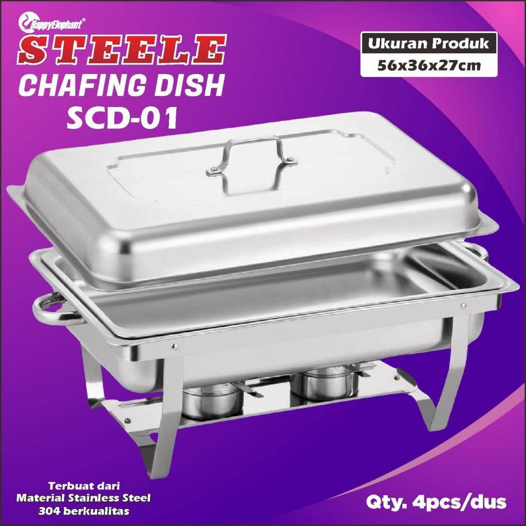 PANCI PRASMANAN SEGI/ PANCI PESTA JUMBO/ CHAFING DISH SEKAT 11LITER