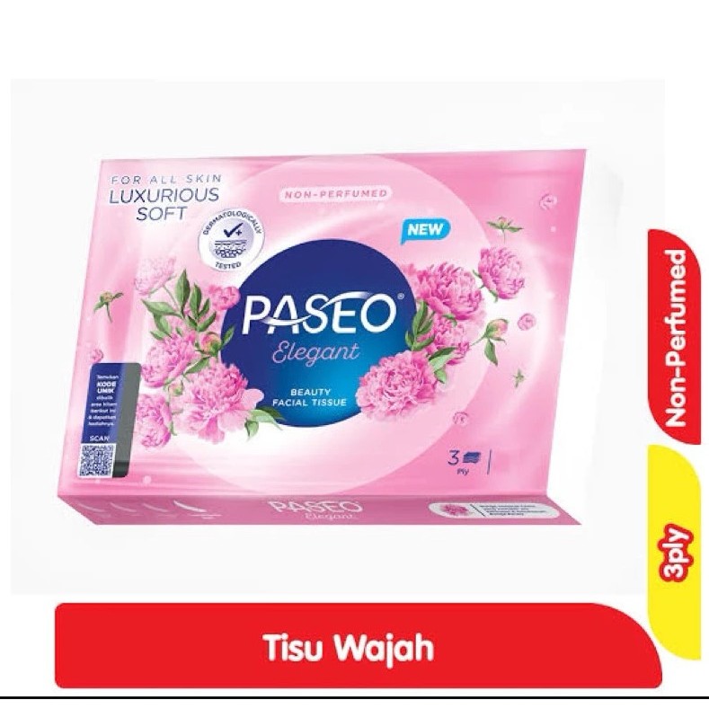 Tisu Paseo Smart Travel 108 Helai | Elegant Facial Travel Tisu Paseo