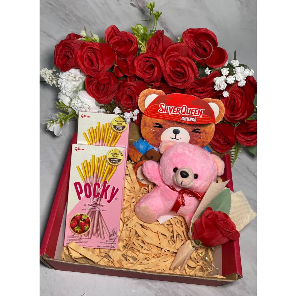 

RB Kado Buket Coklat Bunga Valentine Cewek Pacar Boneka Hadiah Ulang Tahun Ultah Cowok Bear
