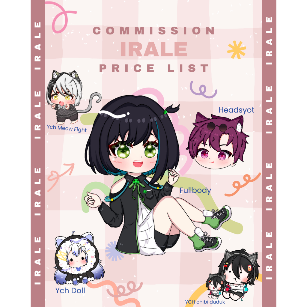 OPEN Comission Jasa Gambar Art Digital Custom Chibi Style Untuk Vtuber atau Character