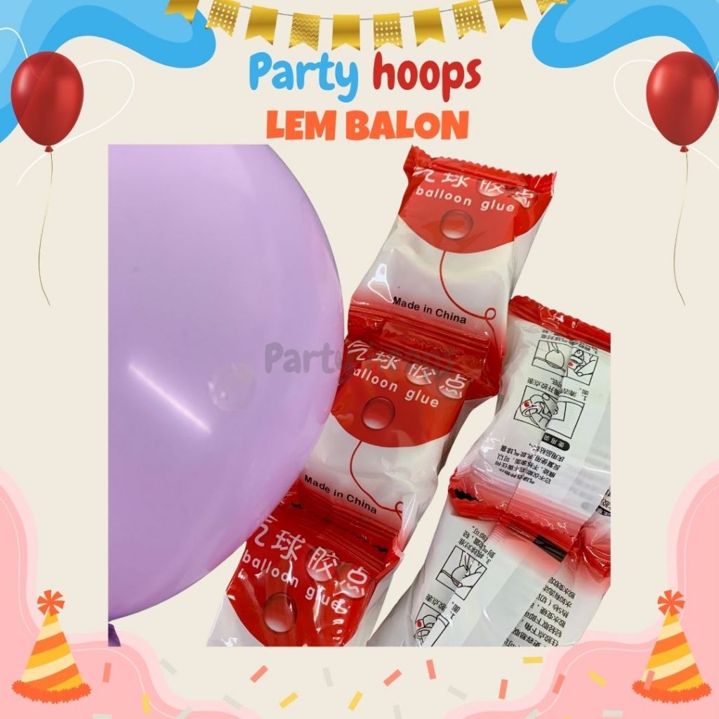 

Lem Balon 1 roll isi 100 dots Balloon Glue Dot Lem Balon Perekat Dinding Atau Atap