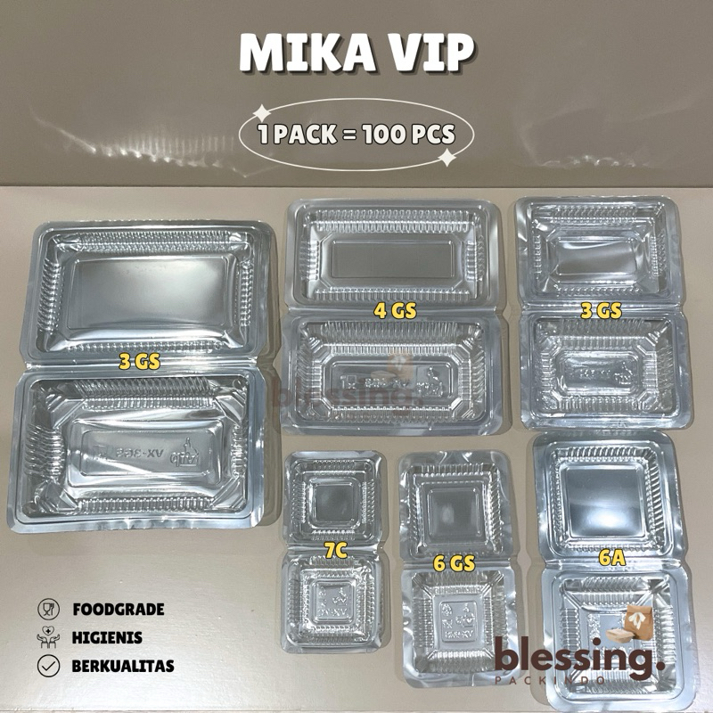 Mika VIP 3GS 4GS 5GS 6A 6GS 7C / Mika Kue Bening Transparan / Mika Jajan Pasar / Mika Plastik Nasi /