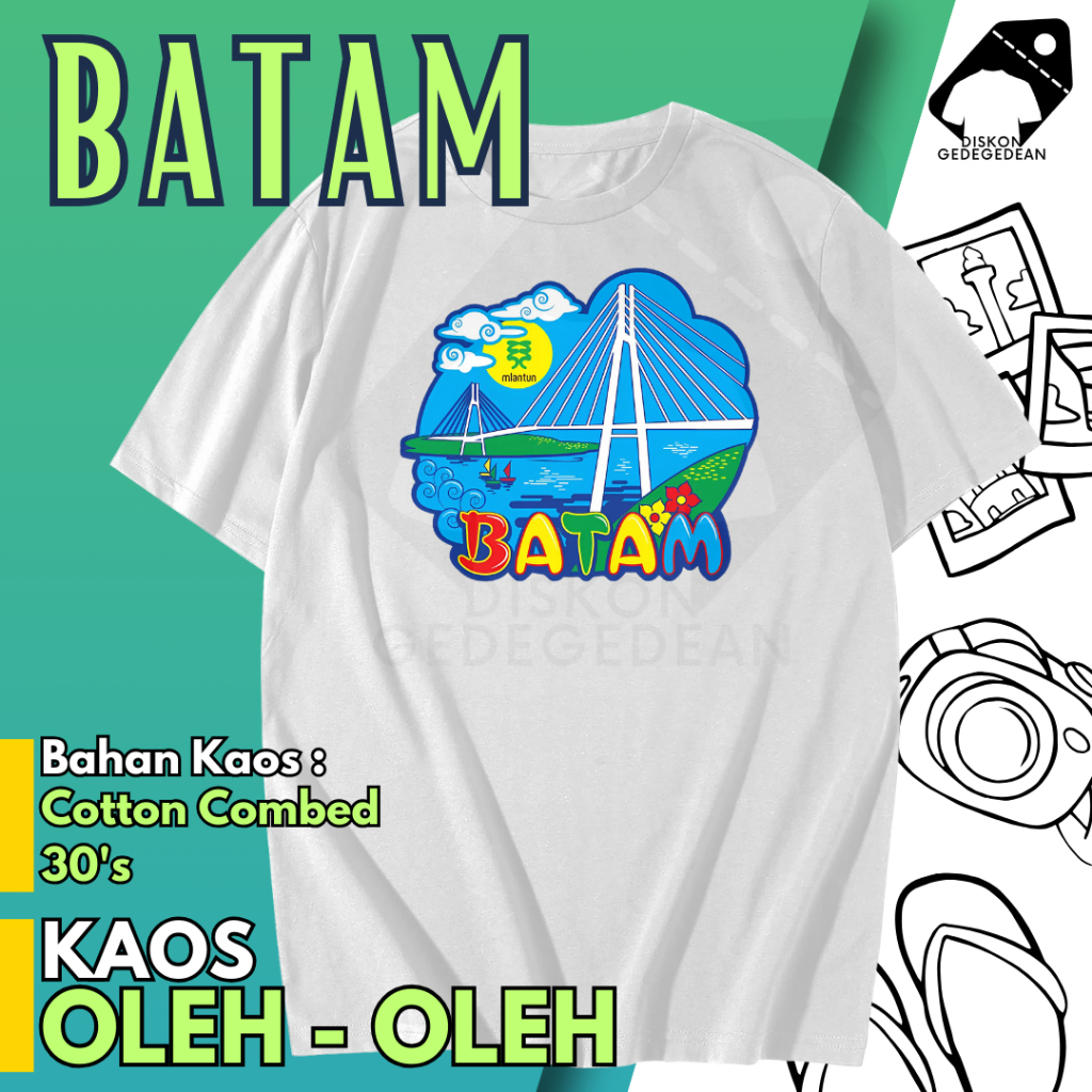 Diskongedegedean Kaos Souvenir Batam Baju Tshirt Oleh Oleh Indonesia Dewasa Anak Varian 1