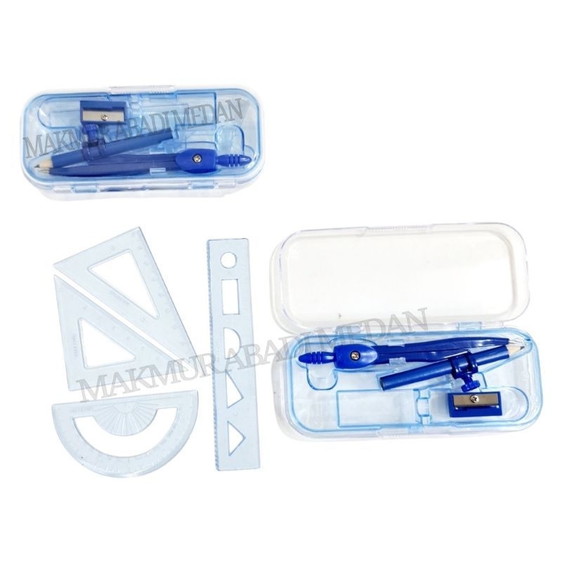 

Jangka Set 7in1Jangka+Pensil+Rautan+Garisan AS5008 Jangka Sekolah Set Murah Bagus Math Set Busur Penggaris