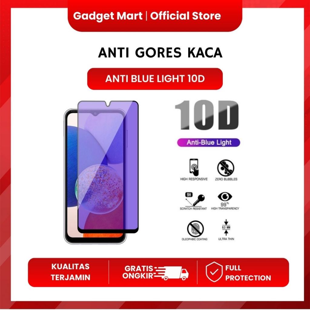 Tempered Glass Anti Radiasi/Antiblue 10D Infinix Hot 9 Play/10/10S/10 Play/11 Play/12/12 Pro/12 Play