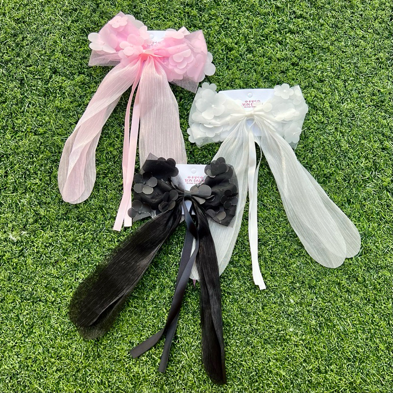 Jepit Rambut Pita Bunga Jurai Panjang Yon-Dalmi Jepit Buaya