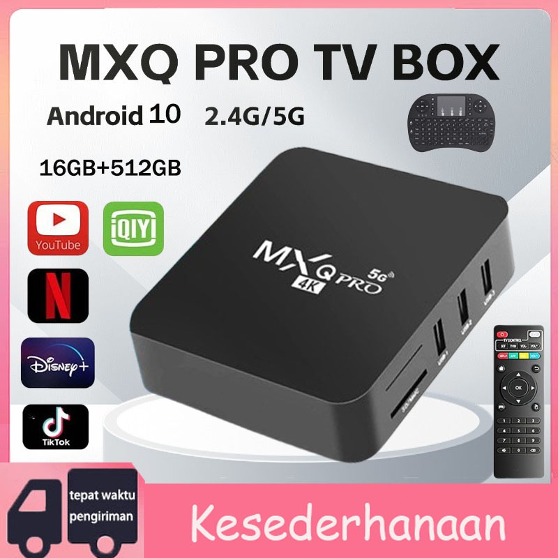 Android Tv Box MXQ Pro Android 10.0os 2.4G WIFI 16gb Ram 512gb Rom STB 4K Smart TV Box Unlock Tv Box