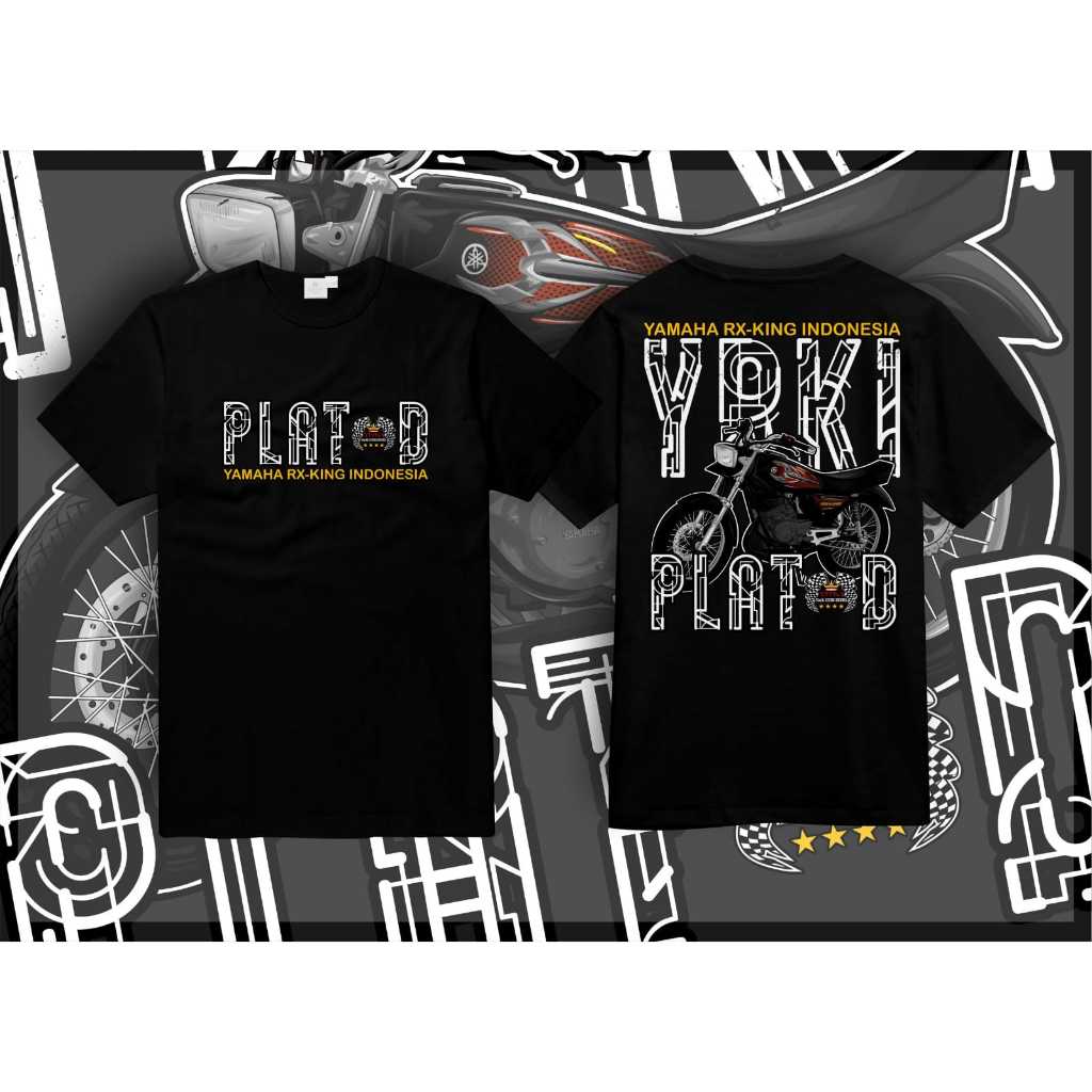 KAOS RXKING KAOS YRKI KAOS / T-SHIRT YRKI PLAT D KAOS PLAT D YAMAHA YRKI WARNA HITAM