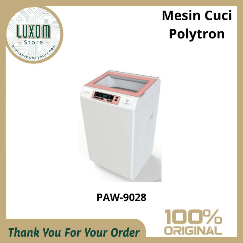 Mesin Cuci Polytron PAW-9028/Mesin Cuci Polytron/Mesin cuci 1 tabung/Polytron/Mesin cuci