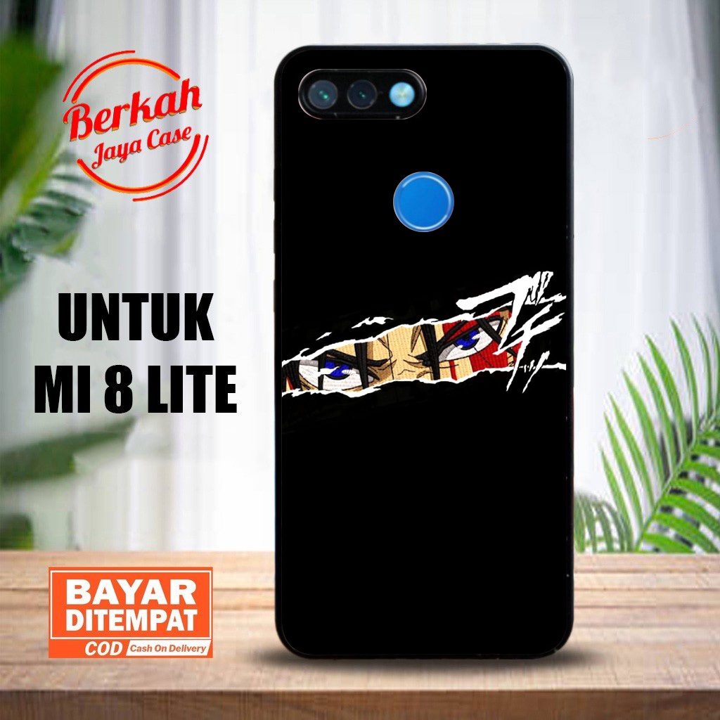 Case MI 8 LITE [ ANIME BLACK ] Casing XIAOMI MI 8 LITE Hardcase Softcase Premium Glosy Bisa Cod