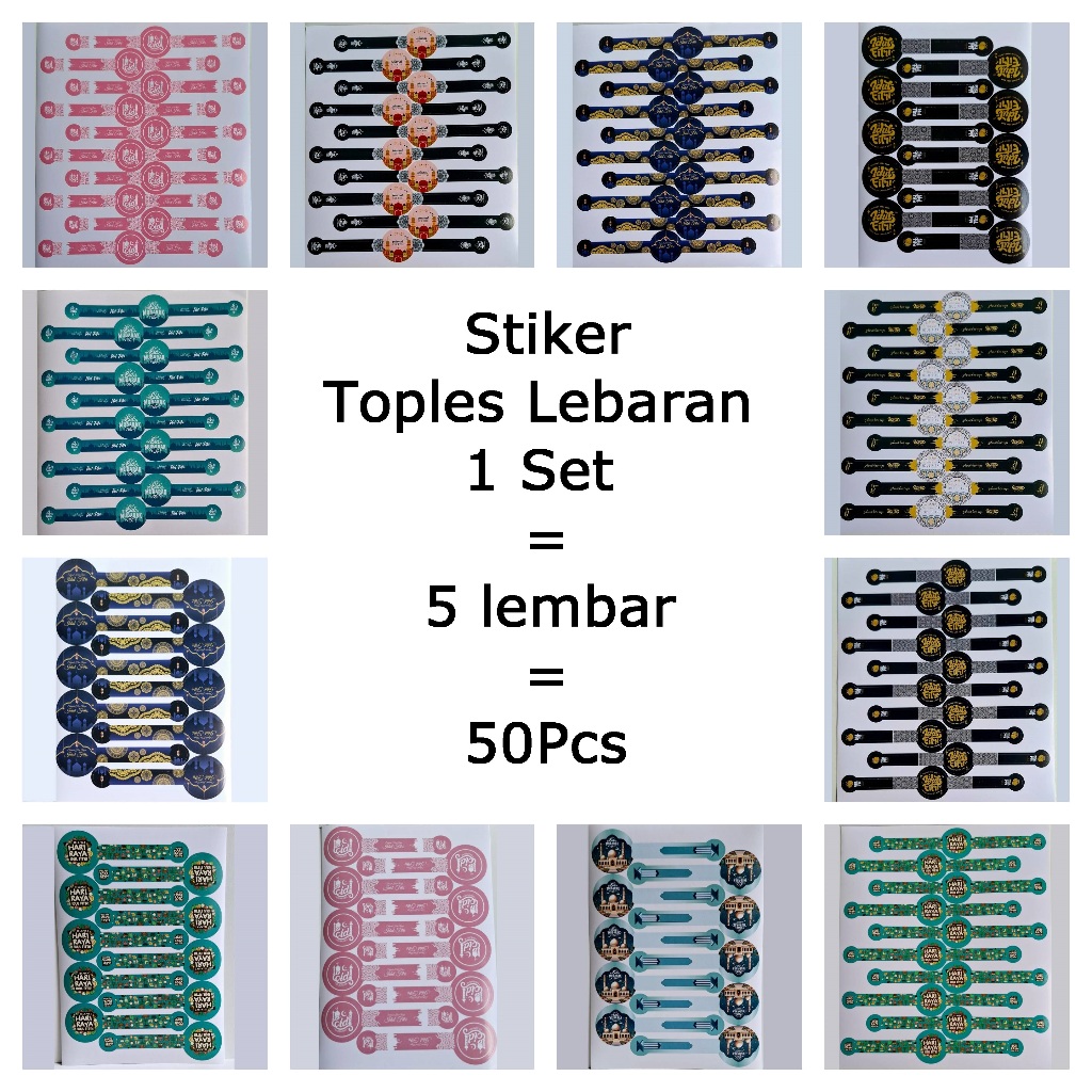 

Sticker Toples Lebaran Hari Raya Stiker Jar Seal Tempel