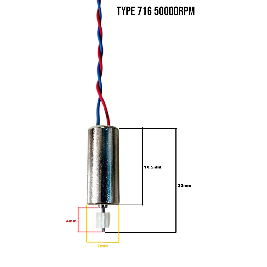 TERMURAH Dinamo Drone Mini Motor DC 716 50000Rpm